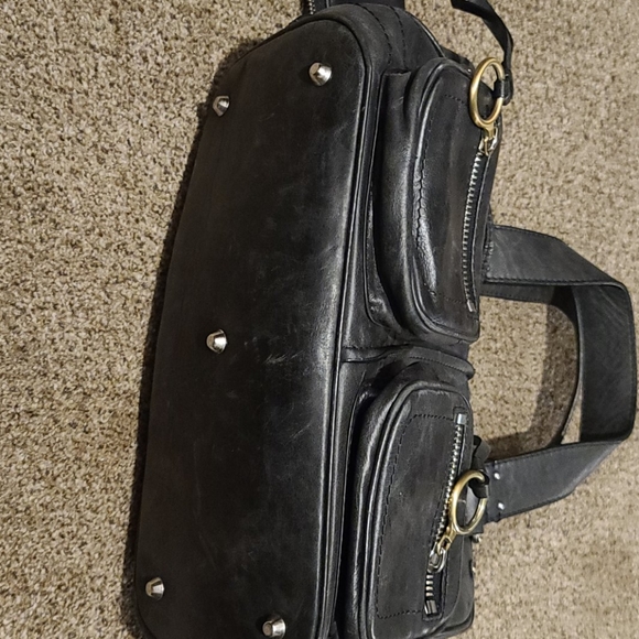 Auth. Bl. Leather Chloé bag